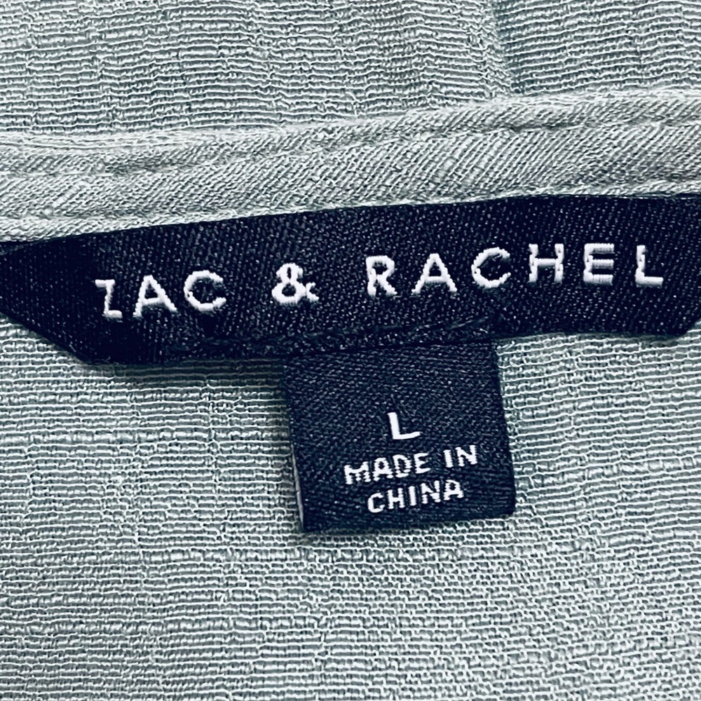 Zac & Rachel V-Neck Lace Trim Peasant Top - Picture 3 of 4
